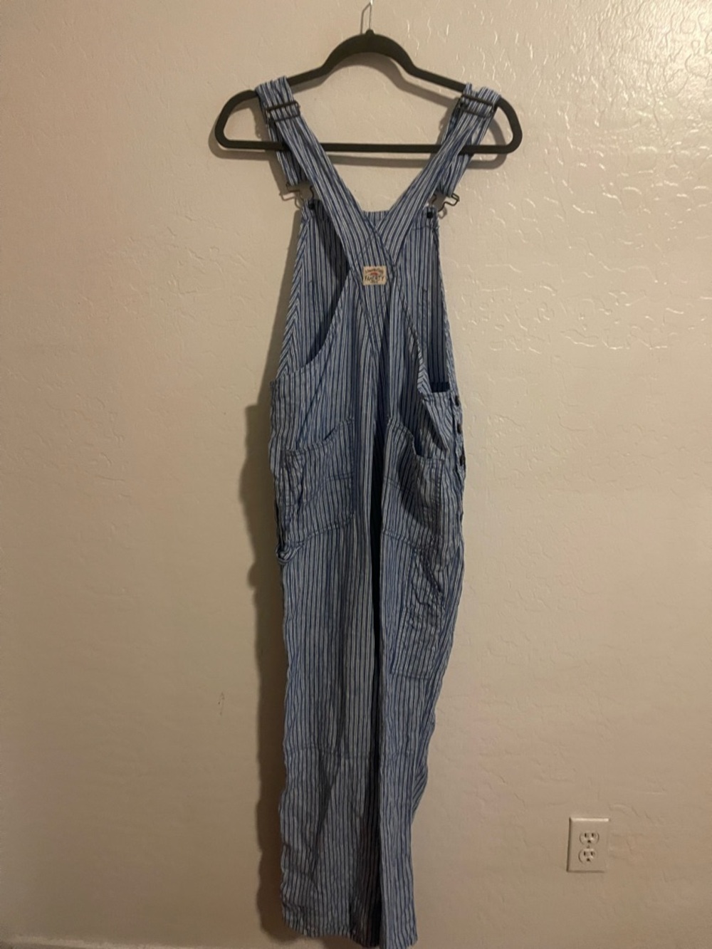 Faherty Light Blue Striped Women’s Overalls - Picture 6 of 8
